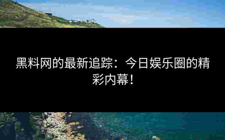黑料网的最新追踪:今日娱乐圈的精彩内幕!